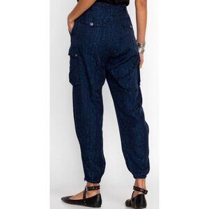 Johnny Was Navy Blue Cargo Jogger Pants